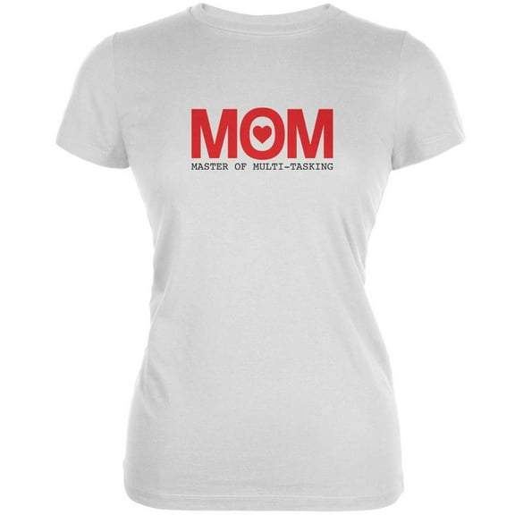 Mothers Day MOM Master Of Mulit-tasking White Juniors Soft T-Shirt - Medium