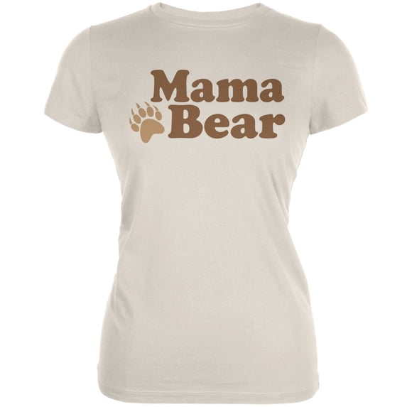 Mothers Day - Mama Bear Cream Juniors Soft T-Shirt - 2X-Large