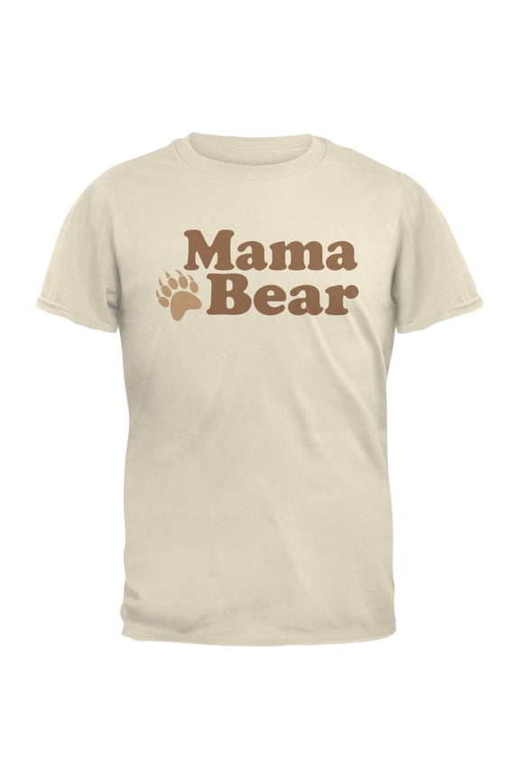 Mothers Day - Mama Bear Natural Adult T-Shirt - Small
