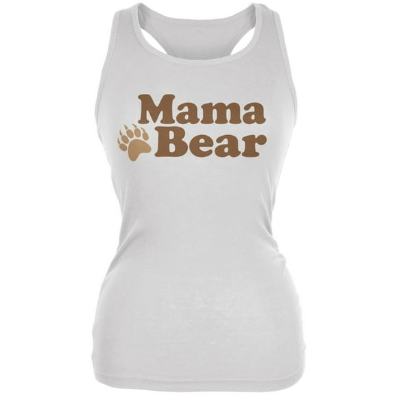 Mothers Day - Mama Bear White Juniors Soft Tank Top - X-Large