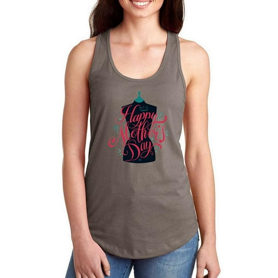 Mothers Day Mannequin Art Racerback Tank Women -Image by Shutterstock, Female x-Small