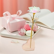 Mothers Day Mom Gifts for Women Birthday Gifts for Women Galaxy Rose Glass Flowers Forever Eternal Roses Artificial Flowers Gifts for Grandma Wife Daughter (no light strip)