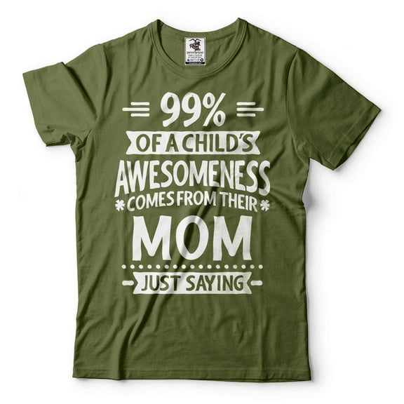 Mothers Day Mom Shirt New Mom Tee Shirt Funny Mom Gift Tee Mom Gifts Mother Tshirt Womens Tee (Medium Military Green)