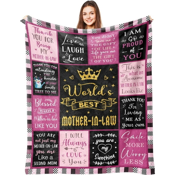Mothers Day Mother in Law Gifts, Mother in Law Gifts, Mother in Law Birthday Gifts, Gifts for Mother in Law, Birthday Gifts for Mother in Law, Mother in Law Blanket 50"X60"