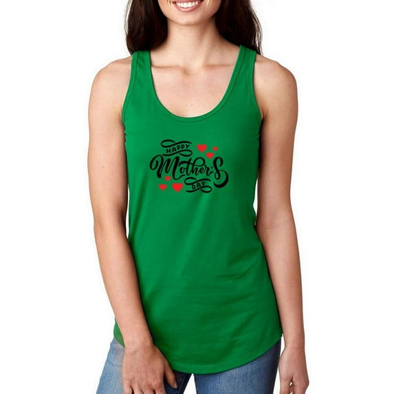 Mothers Day Noir Text Racerback Tank Women -Image by Shutterstock, Female XX-Large