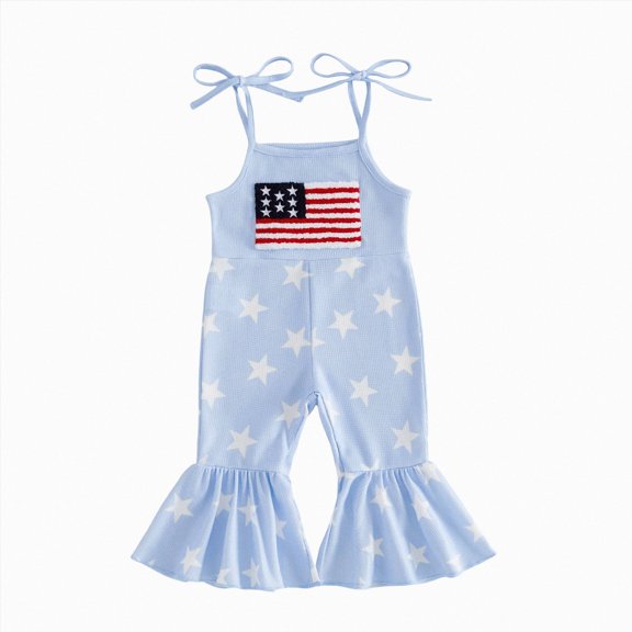Mothers Day Outfit Baby Girl Overalls I Love My Mom Romper Gingham Bell Bottom Suspender Jumpsuit