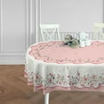 thumbnail image 1 of Mothers Day Oval Tablecloth, Rosette Butterfly Tablecloth, Pink Roses Table Cloth,Wrinkle Resistant and Washable Rose Tablecloth,Perfect for Kitchen,Dining,Outdoor,Patio,Party, Oval 60X84 inch, 1 of 5