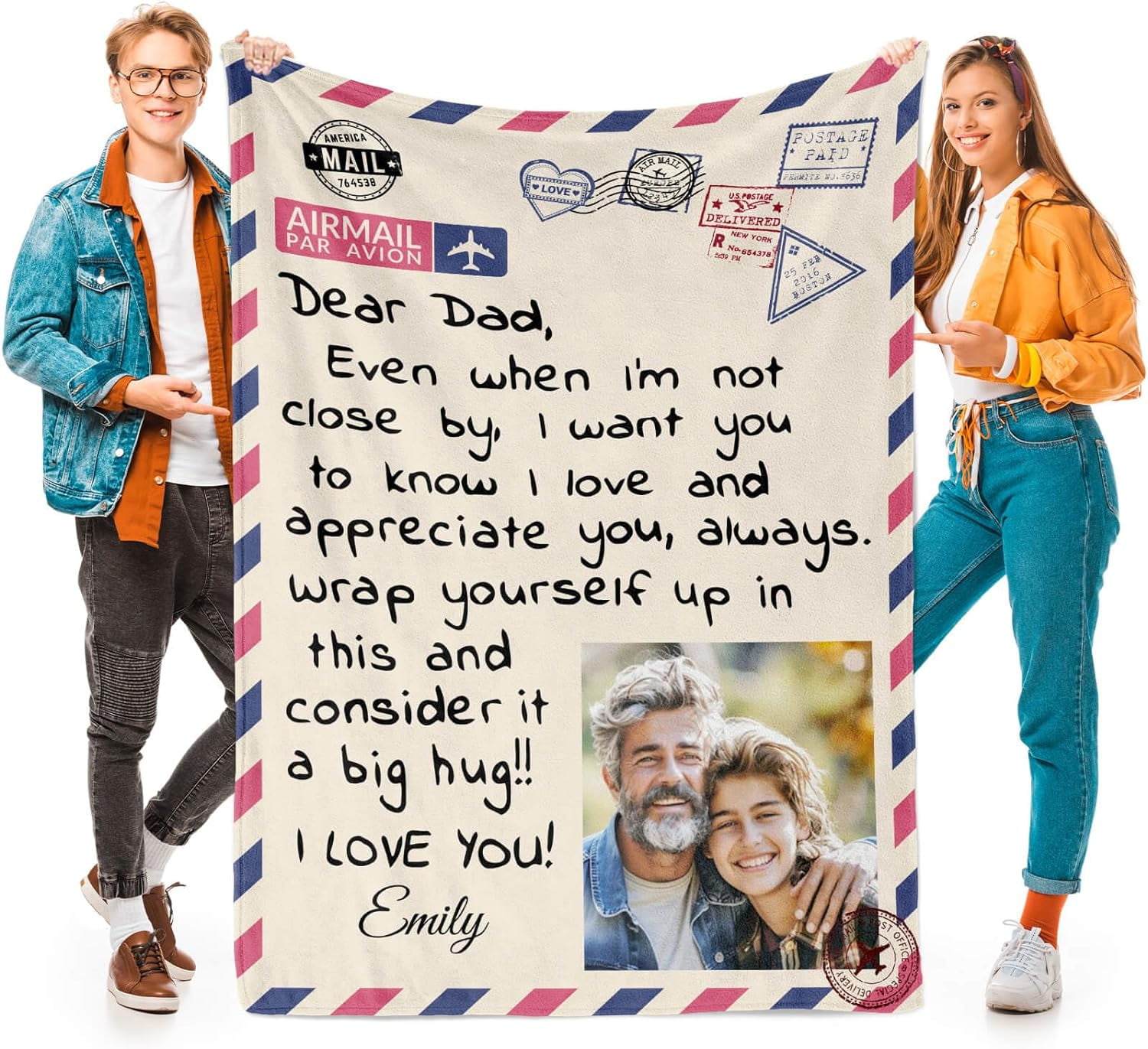 Mothers Day Personalized Gifts from Daughter Custom Blankets with