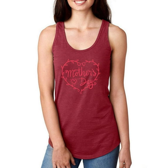 Mothers Day Pink Garland Racerback Tank Women -Image by Shutterstock, Female x-Large