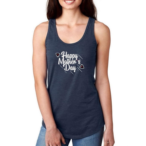 Mothers Day Point Hearts Racerback Tank Women -Image by Shutterstock, Female Large