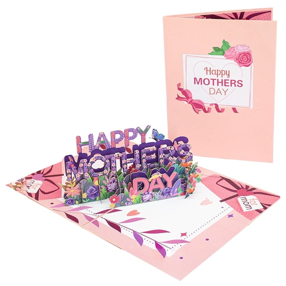 Mothers Day Pop Up Card, Ngxiha Flowers 3D Pop Up Mothers Day Card for Mom Wife Sister Grandma Happy Mothers Day Gifts Cards From Daughter Son Kids Pop Up Mothers Day Cards with Envelopes
