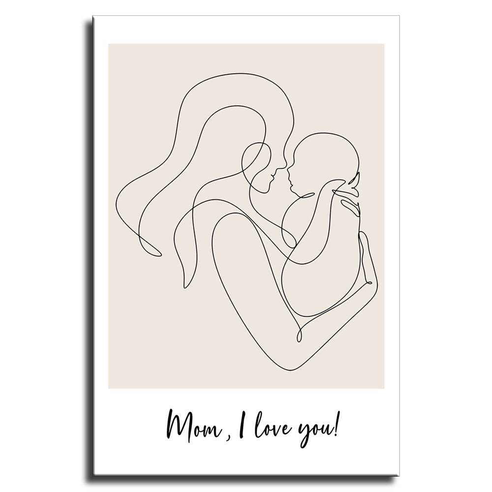 Mothers Day Poster I Love You Mom Wall Art Gift From Daughter Son ...