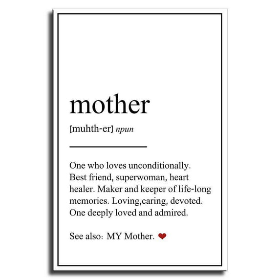 Mothers Day Poster I Love You Mom Wall Art Gift From Daughter Son Mother'S Day Canvas Print Cute Gift For Mom