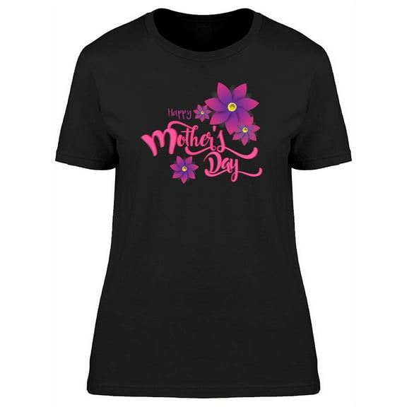 Mothers Day Purple Flowers 3D T-Shirt Women -Image by Shutterstock, Female Large