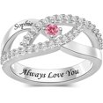 thumbnail image 1 of Mothers Day Rings with Birthstones Personalized Family Ring Engraved Mothers Ring Custom 1-6 Name Ring for Women Jewelry Gift for Mom Grandma, 1 of 7