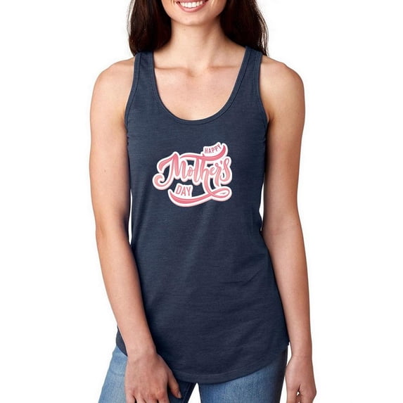 Mothers Day Shiny Soft Text Racerback Tank Women -Image by Shutterstock, Female XX-Large