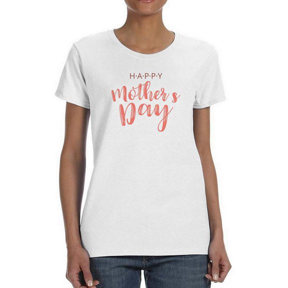 Mothers Day Soft Pink Brush Shaped T-Shirt Women -Image by Shutterstock, Female Large
