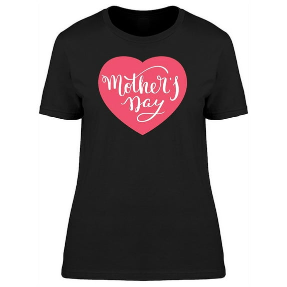 Mothers Day Soft Pink Heart Tee Women's -Image by Shutterstock
