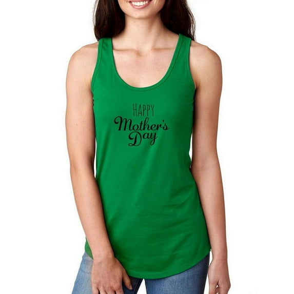 Mothers Day Thin Lettering Racerback Tank Women -Image by Shutterstock, Female Medium