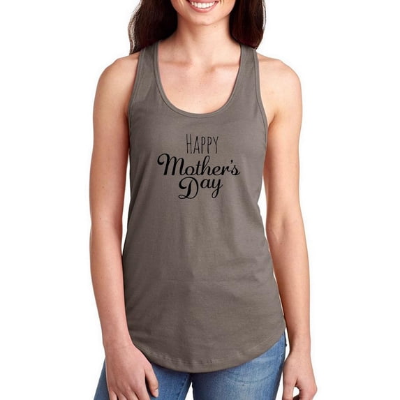 Mothers Day Thin Lettering Racerback Tank Women -Image by Shutterstock, Female Medium