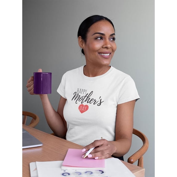 Mothers Day Tiny Heart Opaque Shaped T-Shirt Women -Image by Shutterstock, Female Small