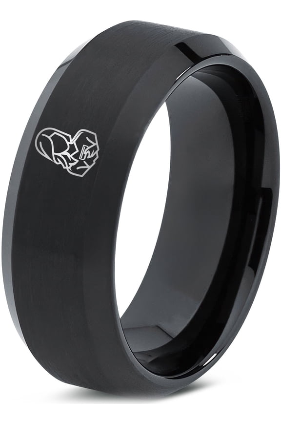 Mothers Day Tungsten Black Chunky Rings for Men Gamer Ring Size Chart Romantic Mom Daughter Jewelry