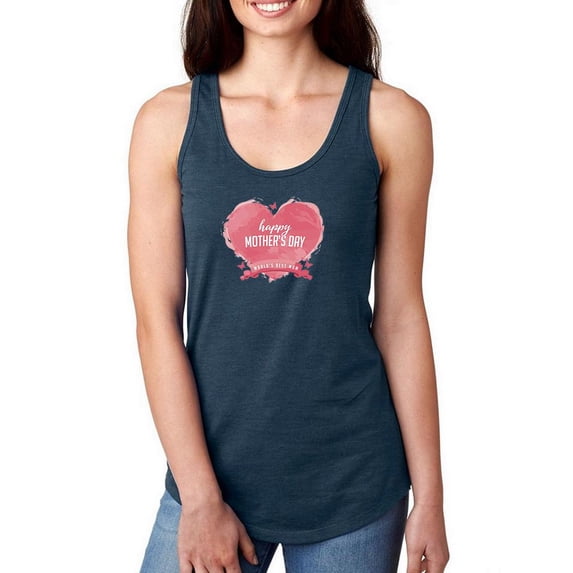 Mothers Day Watercolor Pink Racerback Tank Women -Image by Shutterstock, Female Small