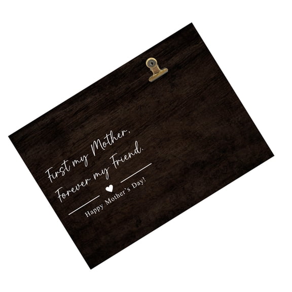 Mothers Day Wooden Pictures Frame with Secure Clip for Mom and Cherishes Memory
