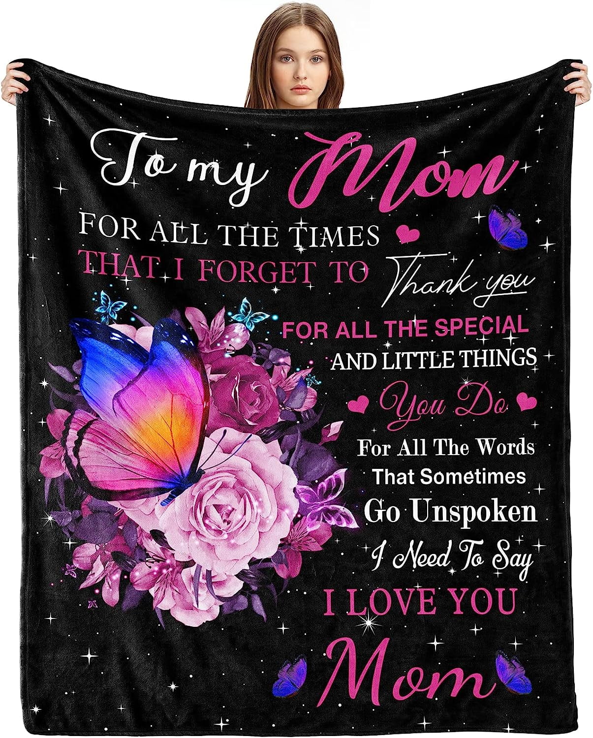 Mothers Day for Gifts Mom Gifts to My mom Blanket from Daughter Son Birthday Mothers Day Valentine's Christmas for Women Presents Throw Blanket