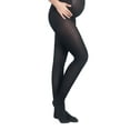 thumbnail image 1 of Mothers Essentials 90 Denier Cotton Tights Women's Maternity Suppport Pantyhose (BLACK, L/XL), 1 of 2