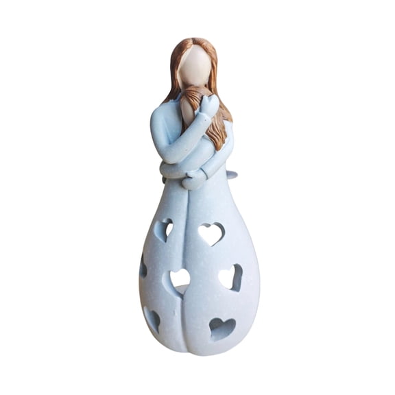 Mothers Gifts for Mom Birthday: Unique Candle Holder Sentimental Gift Ideas from Daughter Tealight Holders Decor Mother Daughter Figurines Meaningful Home Decoration