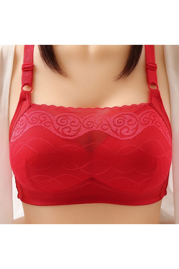 Mothers Large Size Full Cup Bust Model Bra Women Back Three Rows Of Buttons Underwear Women Non-steel Ring Brassiere Women Bras