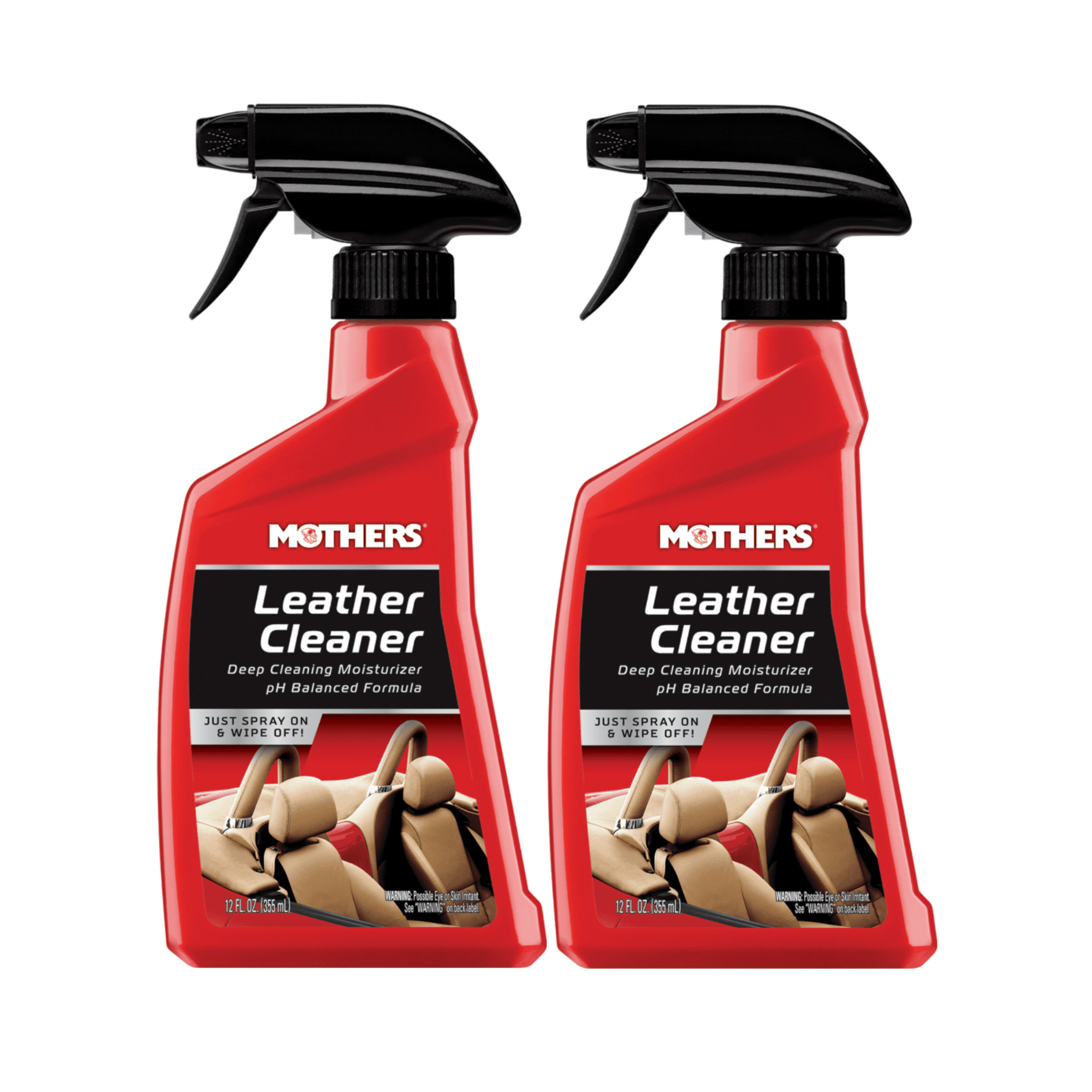 Mothers Leather Cleaner, Car Leather Cleaner Spray, 12 oz. (2-Pack)