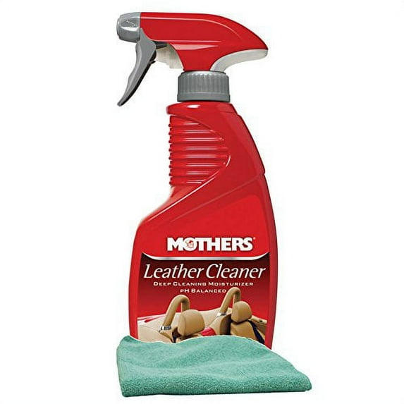 Mothers Leather Cleaner Spray (12oz.) Bundled with a Microfiber Cloth (2 Items)