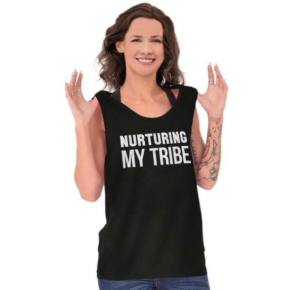 Mothers Love Nurturing My Tribe Cute Tank Top Tee Shirt Women Brisco Brands M