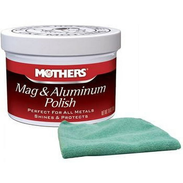 Mothers Mag & Aluminum Polish 05101CLOTH1 Automotive Wax, 10 oz