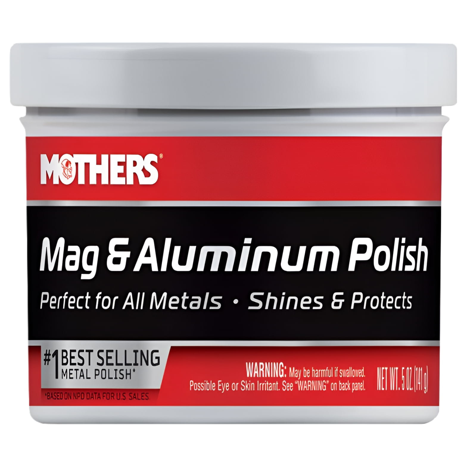 Mothers Mag & Aluminum Polish, 5 oz Metal Wheel Auto Cleaner for Automobile Car Rim