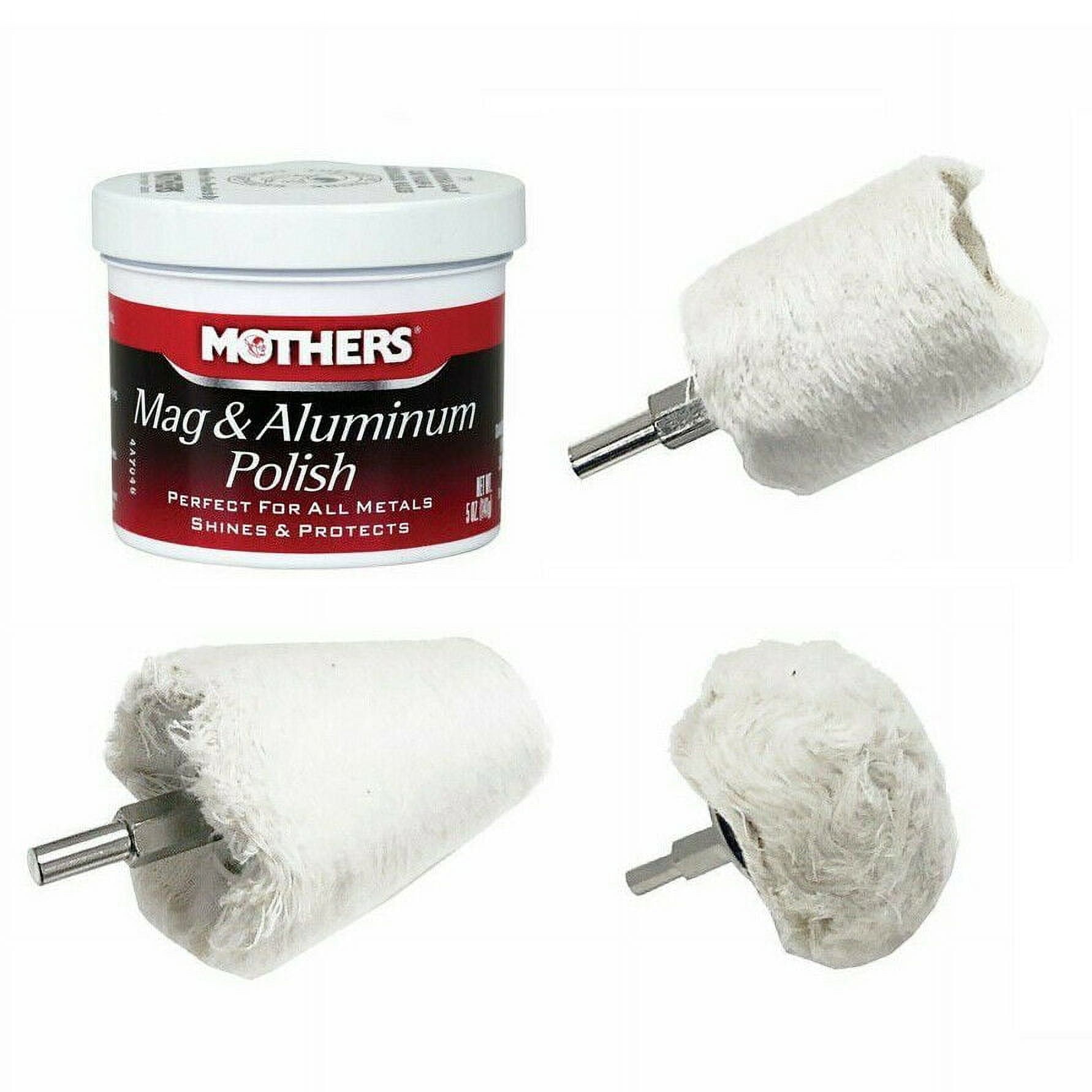 Mothers Mag and Aluminum 4OZ wheel buffer kit - 4 pc 