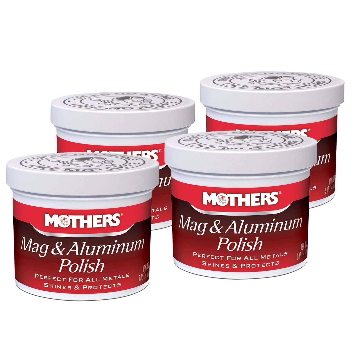 MOTHERS Mag Aluminum & Chrome Polish w/ Cloth Polishing Car Kit California  Gold