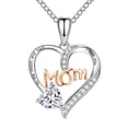thumbnail image 1 of Mothers Necklace Gifts for Mom from Daughter Son, Mothers Day Gifts for Women, I Love You Mom Necklace Heart Pendant Rhinestone Jewelry with Box Birthday, 1 of 3