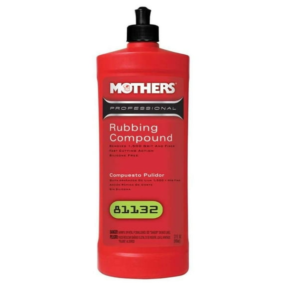 Mothers Polish 81132 32 Oz Bottle of Professional Rubbing Compound for Exteriors