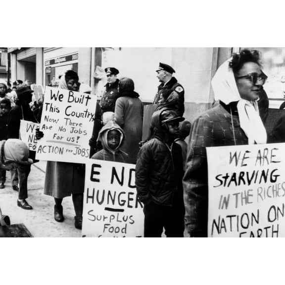 Mothers Protesting Cuts In Public Assistance For Families In Chicago. One Sign Reads History