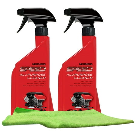 Mothers Speed All-Purpose Cleaner (24 oz) Bundle with Microfiber Cloth
