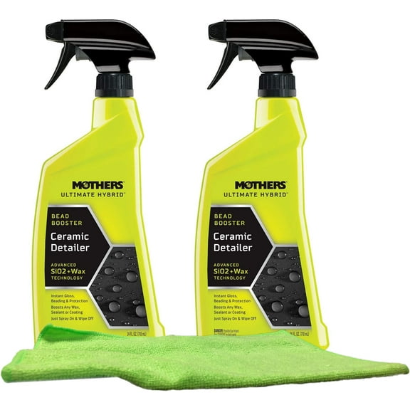 Mothers Ultimate Hybrid Ceramic Detailer (24 oz.) Bundled with a Microfiber Cloth