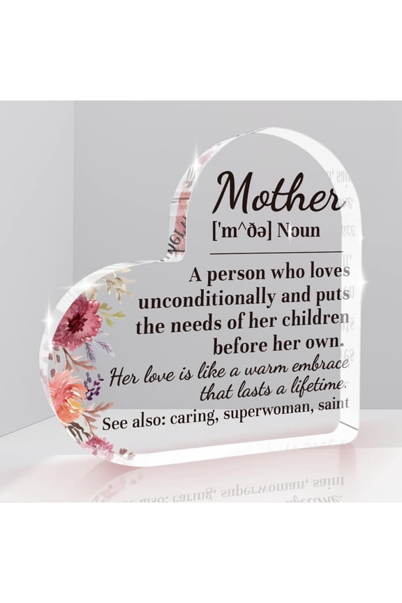 Mothers day gifts Mom Birthday Gifts Acrylic Keepsake 3.9x3.9x0.6 Inch-I Love You Mothers Day Gifts from Son-Best Christmas Valentines