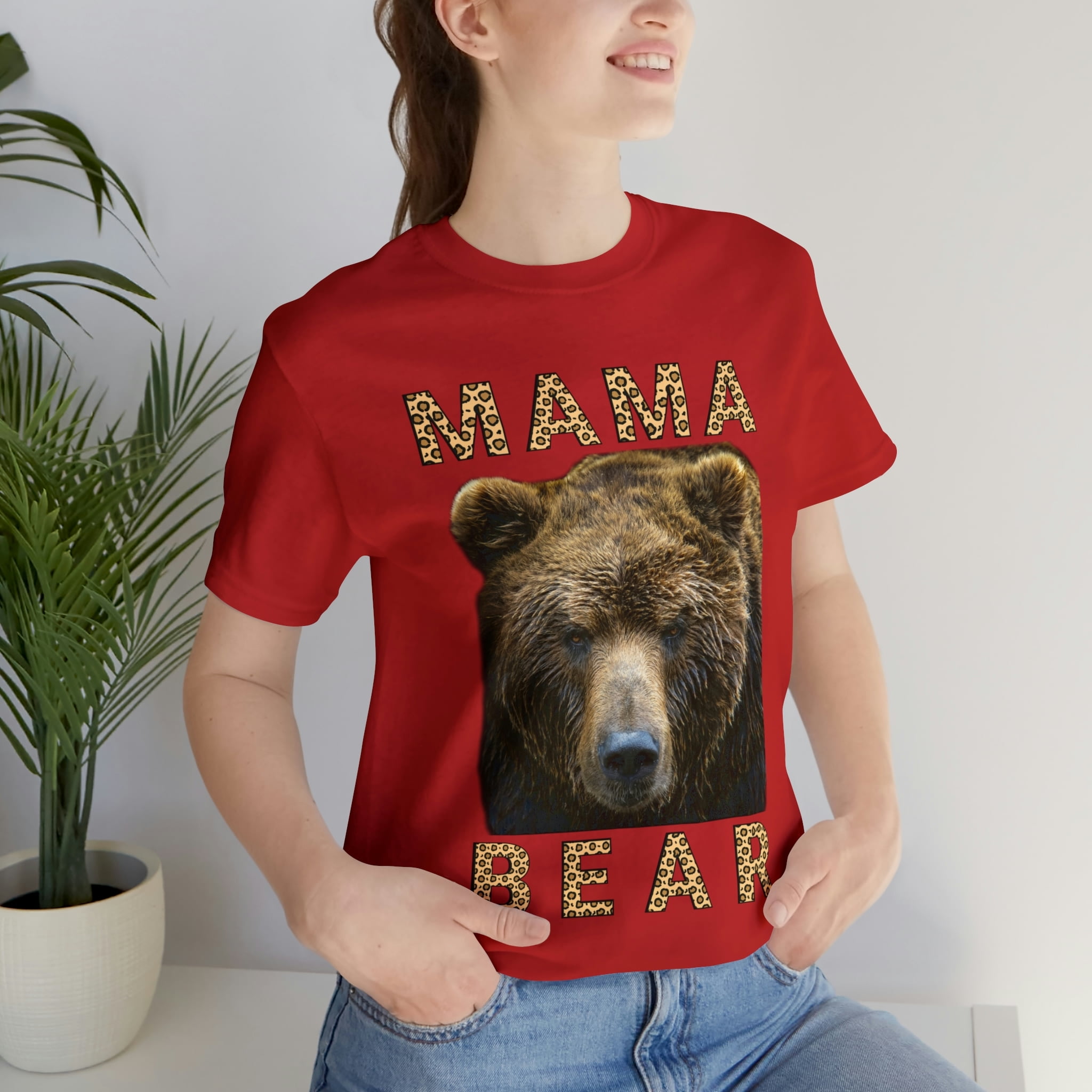Mothers day shirt Leopard Print Mama Bear Shirt Funny mom