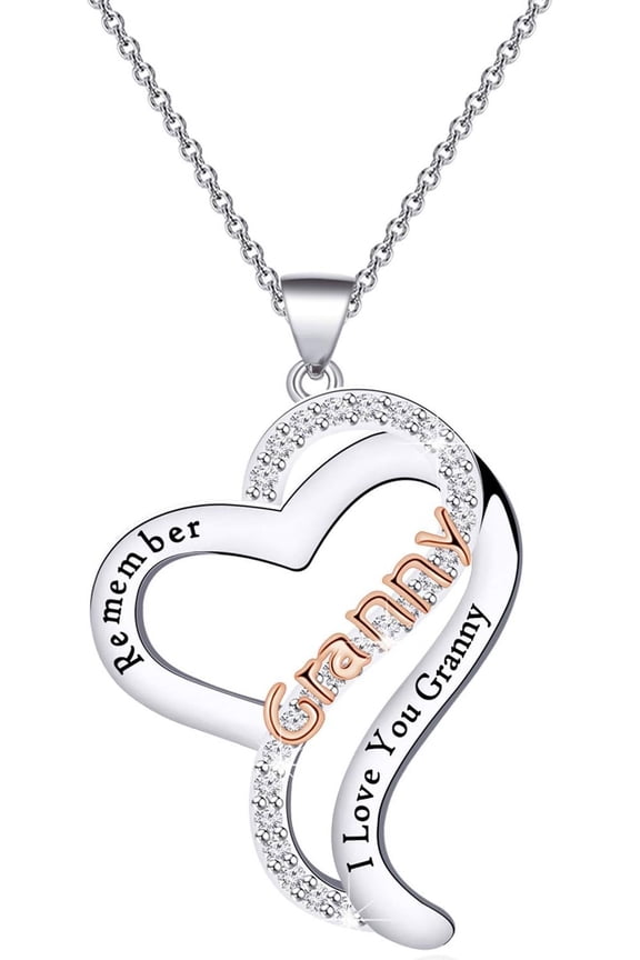Motheru2019S Day Gift Grandma Necklace Remember I Love You Granny/Grandma/Mimi/Nana/Nonna Infinity Love Heart Necklace[Z4727]