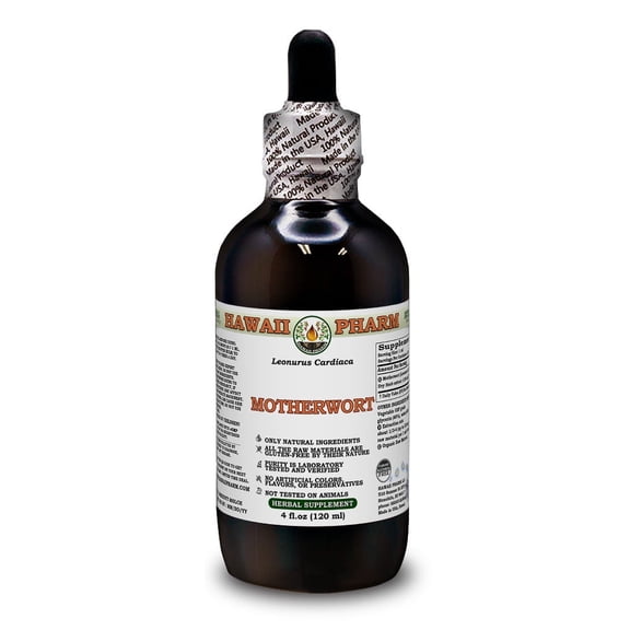 Motherwort (Leonurus Cardiaca) Dry Herb ALCOHOL-FREE Liquid Extract. Expertly Extracted by Trusted HawaiiPharm Brand. Absolutely Natural. Proudly made in USA. Glycerite 4 Fl.Oz
