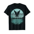 thumbnail image 1 of Mothman! Cool Cryptid Full Moon For Men Mothman Black T-Shirt, 1 of 5