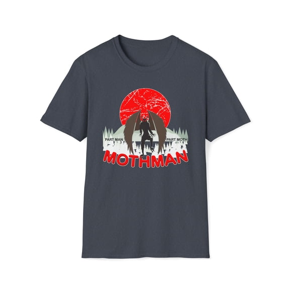 Mothman Cryptid, Gildan Unisex Softstyle T-Shirt, Graphic Tee, S-3XL